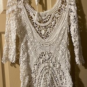 White Crochet Cover-Up